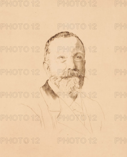 Portrait of an unknown man, possibly the Parisian engineer Wittman, print, annotation: '1er etat,