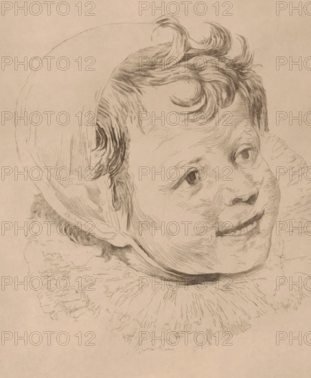 Portrait of Johannes-Baptist de Vos, print, annotation: '1er etat, trois exemplaires', printmaker: