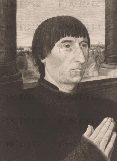 Donor portrait by Willem Moreel, print, inscription: '2 état', printmaker: Joseph Dujardin (signed
