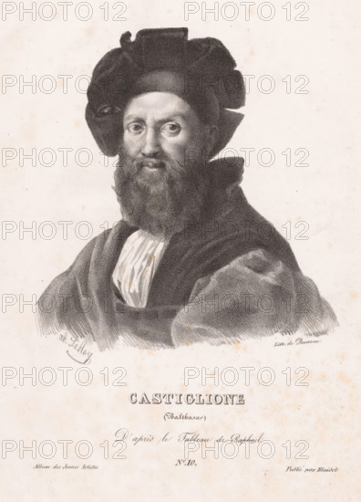 Portrait of Baldassare Castiglione, Castiglione (Balthasar), print, Series number, 10, printmaker: