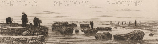 Les ramasseurs de varech à Veules (original title), Zeewierplukkers aan de kust bij Veules,