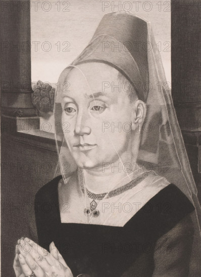 Portrait of Barbara van Vlaendenbergh, print, annotation: '3em Etat', annotation: 'La femme du