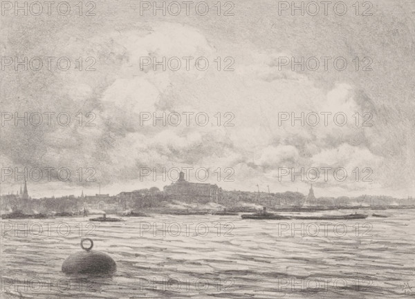 The Yacht Club Building (Westerkade and Yacht Club Building) (original title), View of Rotterdam
