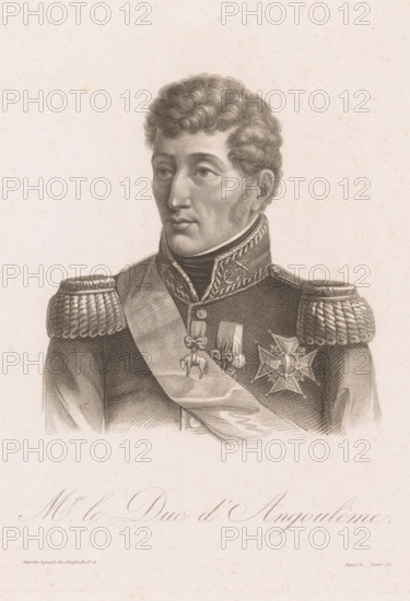 Mgr. le Duc d'Angoulème, Portrait of Louis Anton of Bourbon, Duke of Angoulème, Portraits after