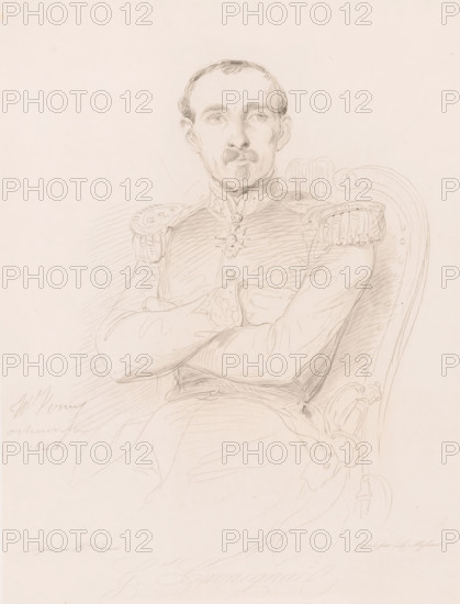 Portrait of Louis Eugène Cavaignac, G.al Cavaignac, print, printmaker: Léopold Massard, after