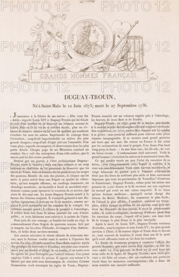 Portrait of René Duguay-Trouin, Duguay-Trouin, Gallery of medals with French greats, Galerie