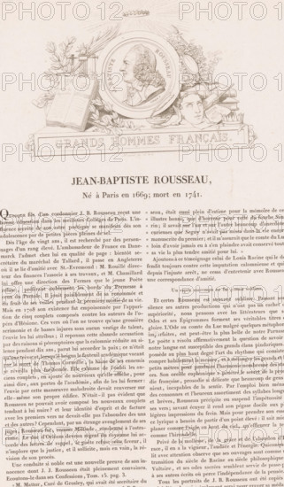 Portrait of Jean-Baptiste Rousseau, Jean-Baptiste Rousseau, Galerie métallique des grands hommes