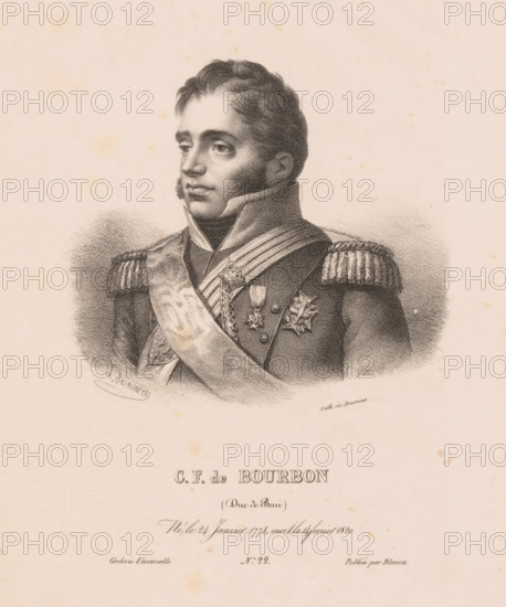 CF de Bourbon, Portrait of Charles Ferdinand of Bourbon, Duke of Berry, Portrait Gallery of
