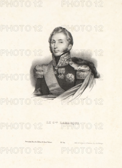 Le gal. Lamarque, Portrait of Jean Maximilien Lamarque, print, Numbered below: No. 30., printmaker: