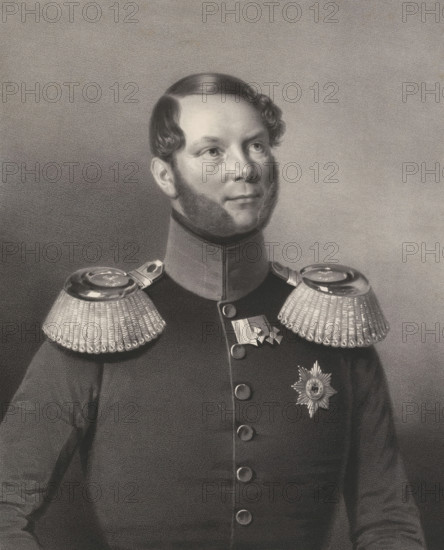 Portrait of an unknown man, possibly Nicolaus Prince of Prussia, print, check stamp: 'Julius Kuhr