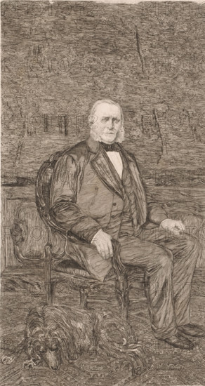 Portrait of an unknown man, possibly Senator Van den Berge Elsen, print, annotation: '1er etat de