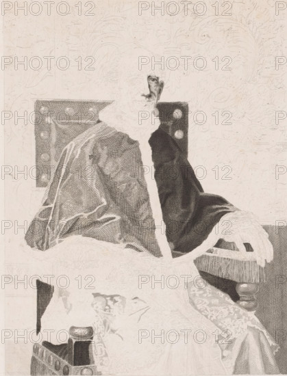 Portrait of Pope Leo Jozef Marie Louis Janssens, paper, chine collé, etching, proof, height 365 mm