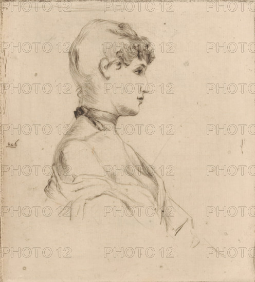 Riki (original title), Portrait of a young woman, print, printmaker: Philip Zilcken, 1890 - 1913,