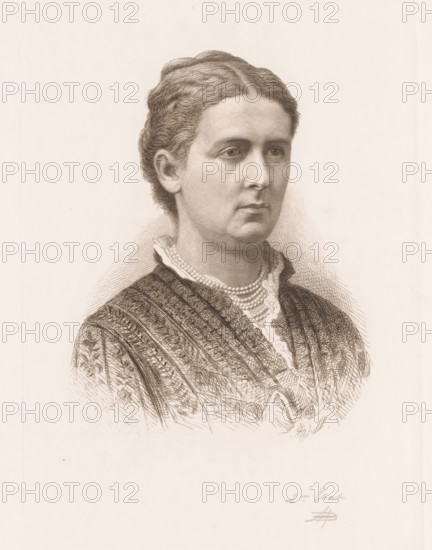 Portrait of Maria von Hohenzollern-Sigmaringen, print, inscription: '2m Etat', printmaker: Jean