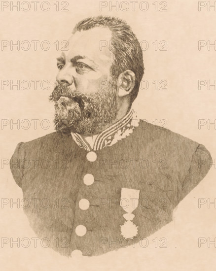 Portrait of Henri Sainctelette, print, inscription: '1er état, Mons 1896 9m', printmaker: Georges