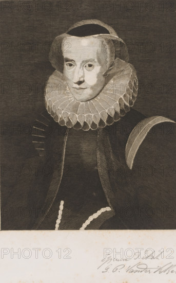 Portrait of an unknown woman, print, inscription: 'Épreuve d'état', printmaker: Willem Philip van