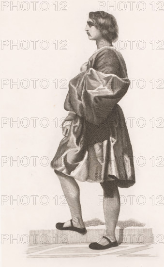 Page, print, printmaker: J. Weyn (signed by artist), 1887, paper, chine collé, etching, engraving,