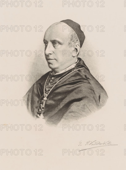 Portrait of Canon Alphonse de Leyn, print, printmaker: Willem Philip van der Veken (signed by