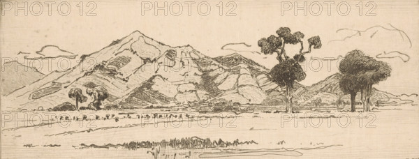 Highlands of Bandung on Java, In the plain of Bandung (original title), print, Mountains in the
