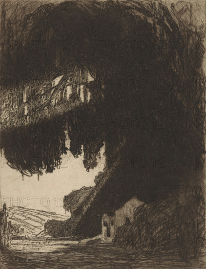 Chinese chapel in the vicinity of Semarang on Java, Place of worship (original title), print, Next