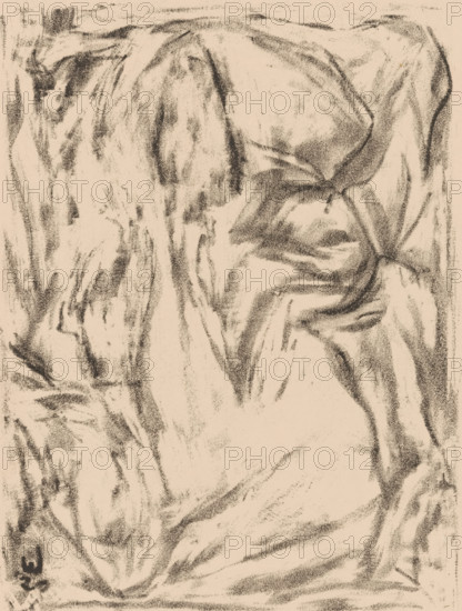 Abstract composition, print, printmaker: Erich Wichmann, 1920, paper, lithography, height 240 mm x