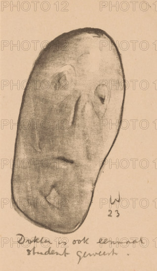 Caricature of a doctor, print, At the bottom of the text: 'A doctor was once a student too.',