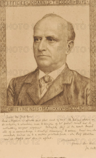 Effigies Johannis Theodori Buys Obiit mensis Maii XIV MDCCCXCIII, Portrait of Johannes Theodoor