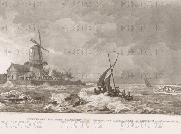 Crossing of King Louis Napoleon from Dalen to Gorinchem, 1809, Crossing of His Majesty the King,