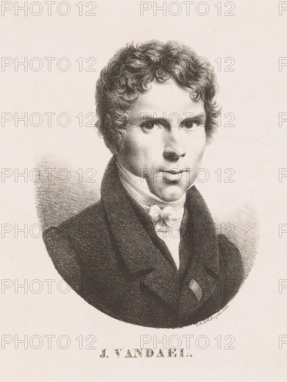Portrait of the artist Jan-Frans van Dael, J. Vandael, print, printer (person): Gottfried