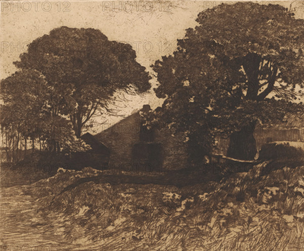 Farm in Dekkersduin (original title), Landscape with farm, print, annotation: 'No. 51', printmaker: