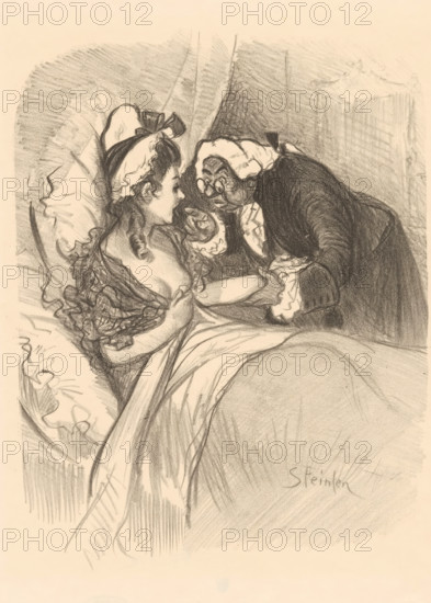Dame Jacinthe (original title), Madame Jacinthe, print, printmaker: Théophile Alexandre Steinlen,