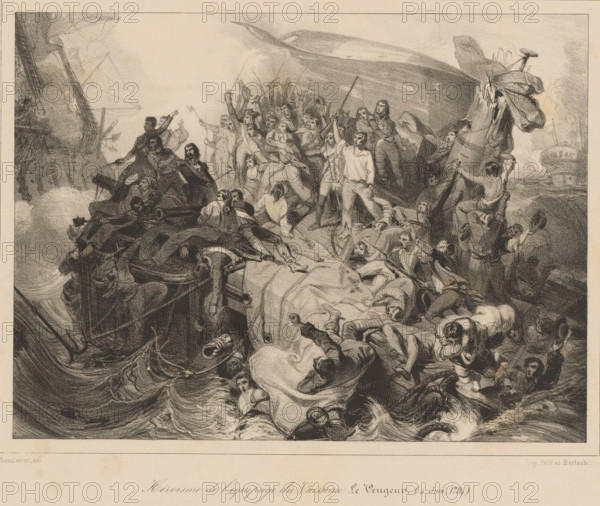 Héroisme de l'équipage du vaisseau Le Vengeur, (4 June 1794), Crew on the sinking ship Vengeur du