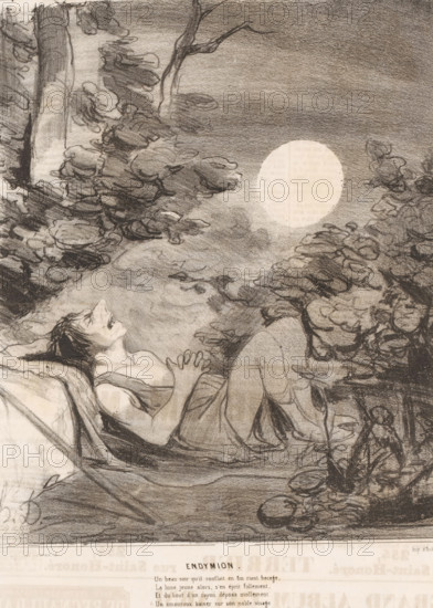Caricature of Endymion, Endymion, Caricatures of figures from Antiquity, Histoire ancienne,