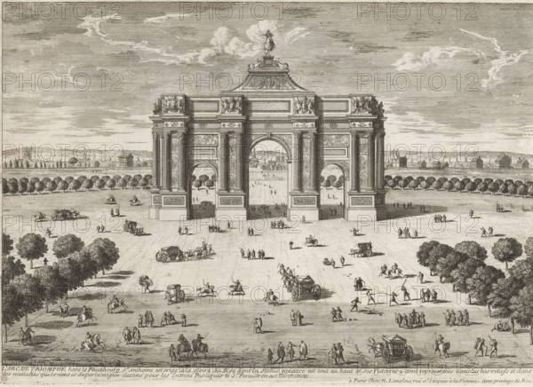The Arc of Triumph, View of the Arc de Triomphe du Carrousel, Collection of views of monuments in