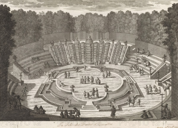La Salle des Danses à Versailles, View of the ballroom in the garden of Versailles, Cityscapes and