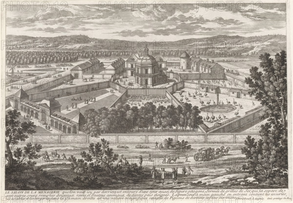 View of the Menagerie of Versailles, The Salon of the Menagerie, Collection of views of monuments