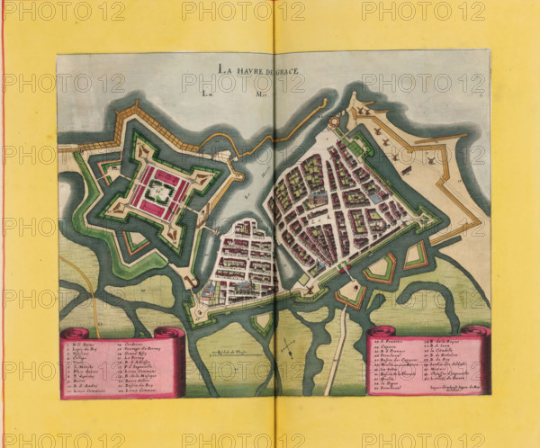 Le Havre de Grace, Map of Le Havre, area plan, print, album page, This print is part of an album.,
