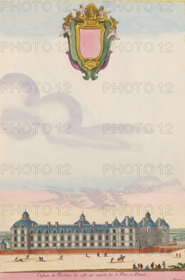 Chasteau de Richelieu du costé qui regarde sur le parc, et Palmail, View of the park side of the