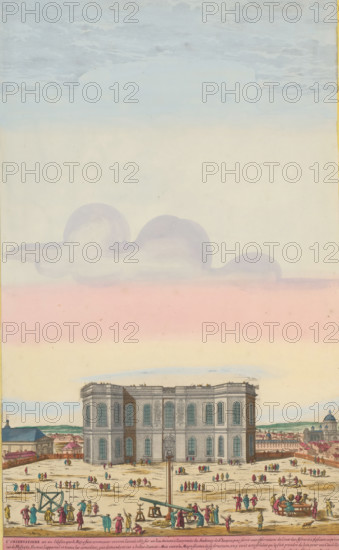View of the Observatoire in Paris, L'Observatoire, print, album page, View of the observatory