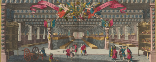 Arms store in the Bastille in Paris, Magazin Royal des armes a Paris, colloquially called the