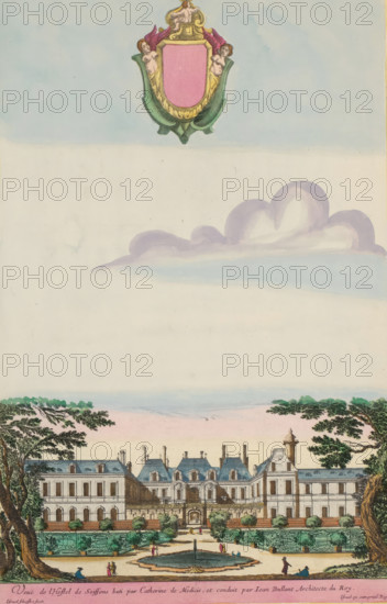 View of the Hôtel de Soissons in Paris, Veuë de l'Hostel de Soissons bati by Catherine de Medicis,