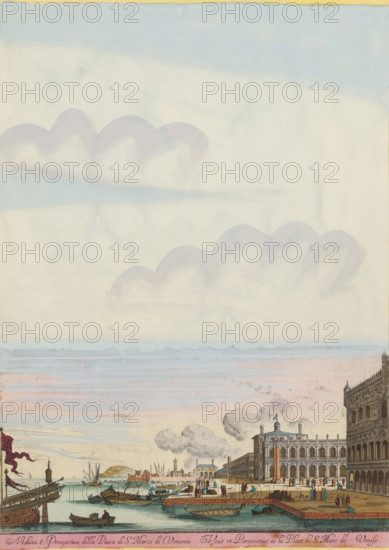 Veduta a Prospetiva della Piaza di St Marco di Venezia, Veuë et Perspective de la Place de St Marc