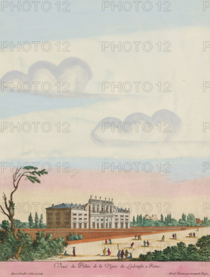 Veuë du Palais de la Vigne de Ludovisio a Rome, Villa Boncompagni Ludovisi in Rome, Views of Italy,