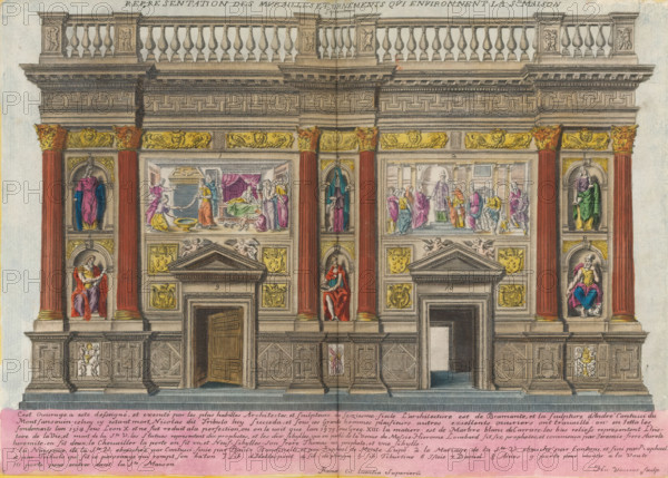 North wall of the Santa Casa in Loreto, Septentrion, Representation of the walls and ornaments
