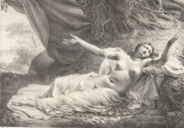 Angelica, Receuil de dessins sur pierre, Series of lithographs, print, album page, Print is part of