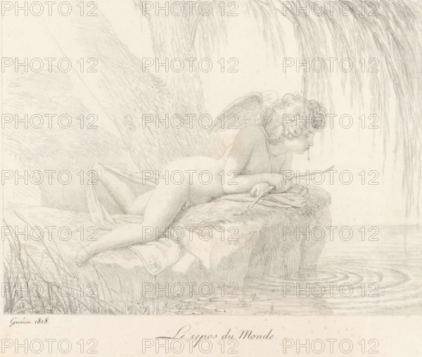 Le repos du Monde, Resting Amor, Series of lithographs, Receuil de dessins sur pierre, print, album