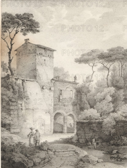 Landscape, Series of lithographs, Receuil de dessins sur pierre, print, album page, Print is part