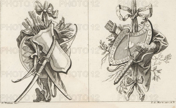 Trophies with weapons, Newly invented victories and honors symbols. Other part. Second Book of