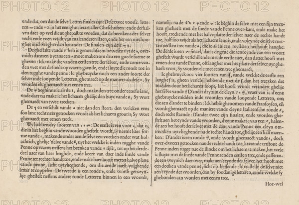 Onderrechtinghe der Nederlantsche grove ende cleyne letteren, Instructie bij het schrijven van de