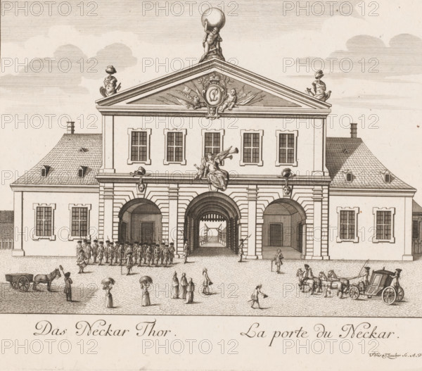 View of the Neckar Gate, in Mannheim, Das Neckar Thor, La porte du Neckar, Vues de Mannheim